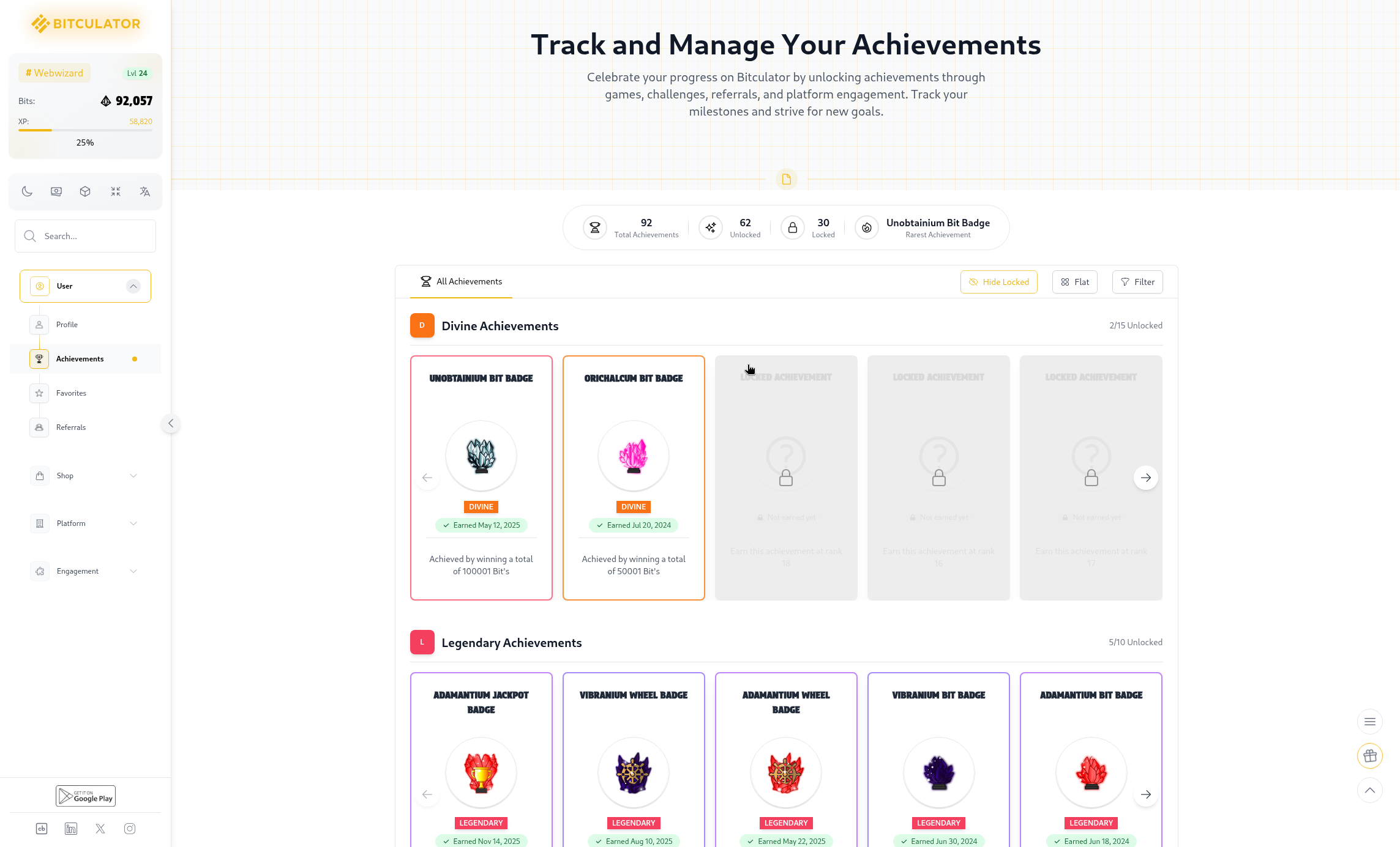 Achievements